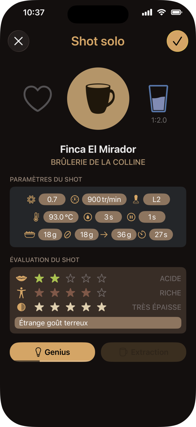 Capture d’écran de l’app ShotGenius 01