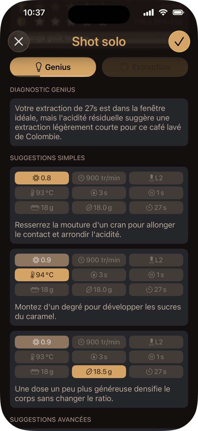 Capture d’écran de l’app ShotGenius 03